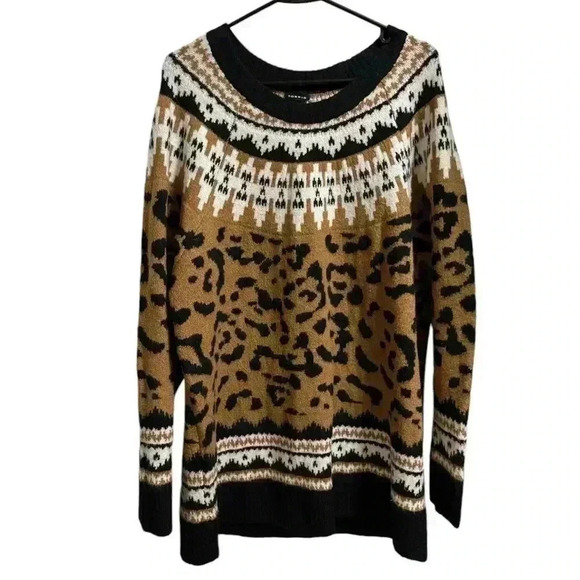 Torrid Cozy Animal Print Sweater Size 2X - Picture 2 of 5